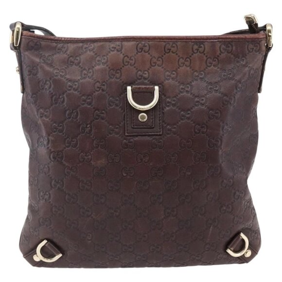 GUCCI Guccissima Abbey GG Canvas Bag Leather Bordeaux Gold 131326 Auth ep11342 - Picture 10 of 16